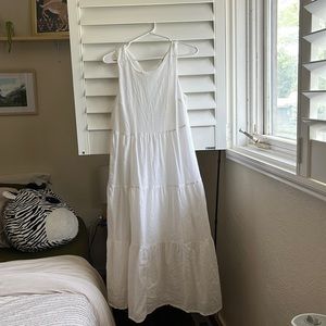 White Tiered Maxi Dress